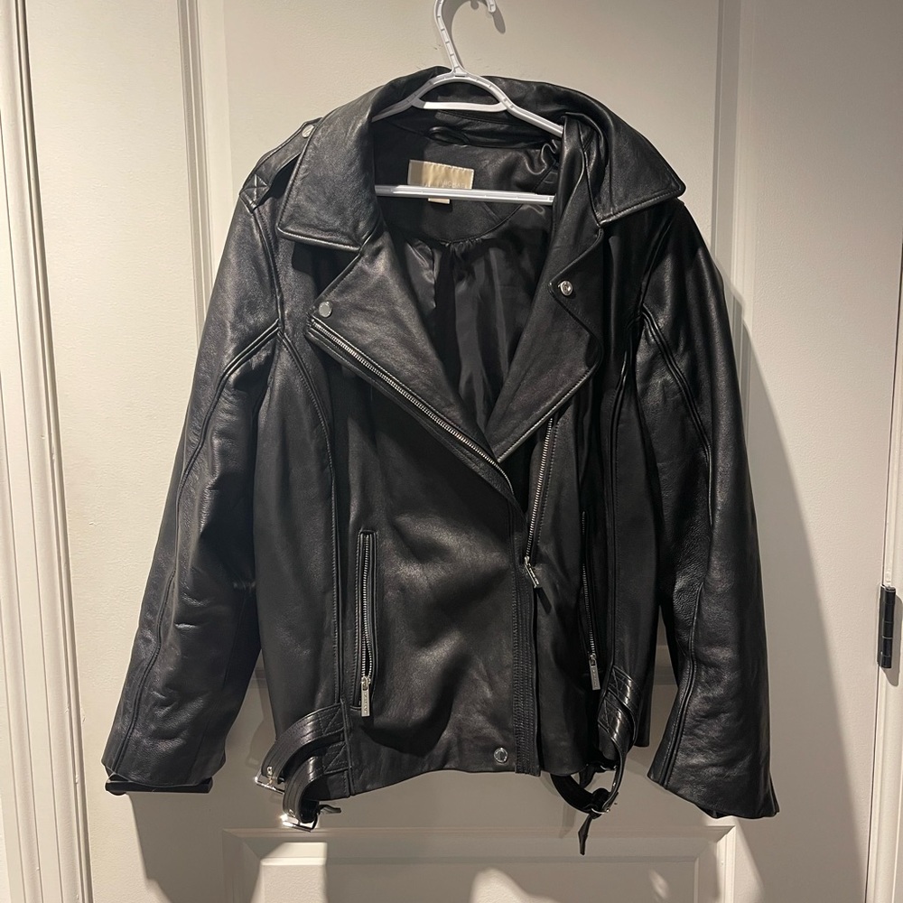 Gently used plus size Michael Kors leather jacket.